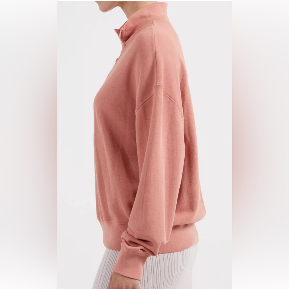 NWT $295 ATM Anthony Thomas Melillo French Terry Sweatshirt Size S M Half Zip - Picture 5 of 11